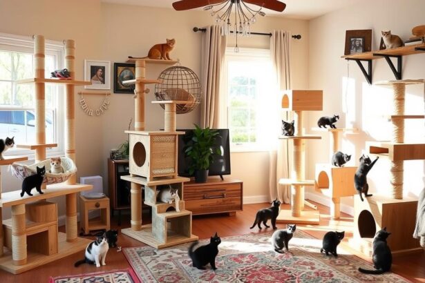 DIY cat tree and scratching post ideas.