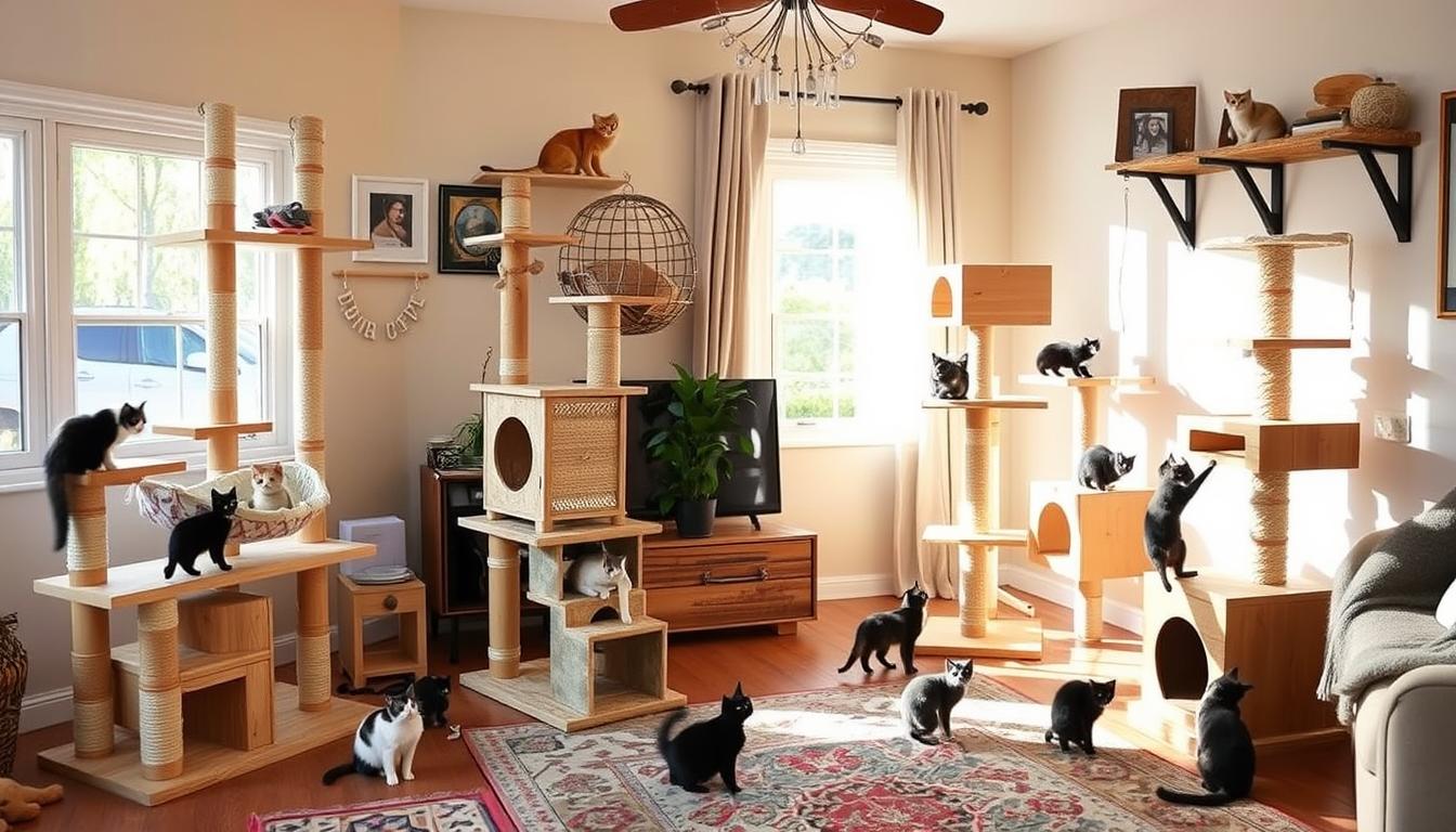 DIY cat tree and scratching post ideas.