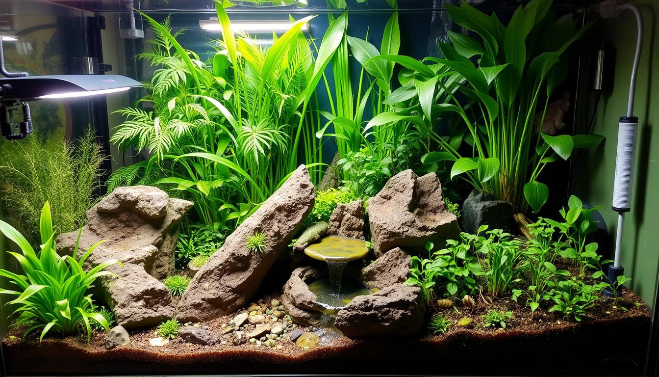 Setting up a reptile terrarium