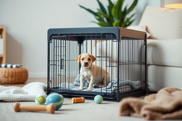 Tips for crate training puppies.