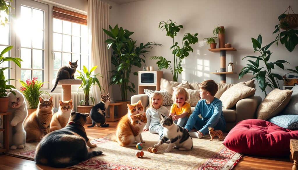 cat-friendly family environment