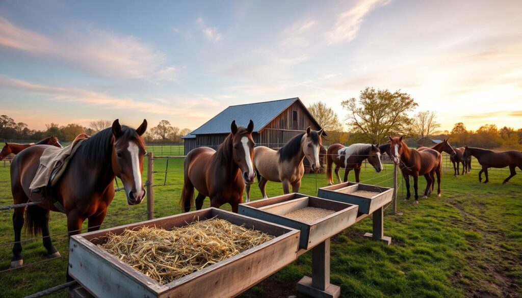 feeding schedules for horses