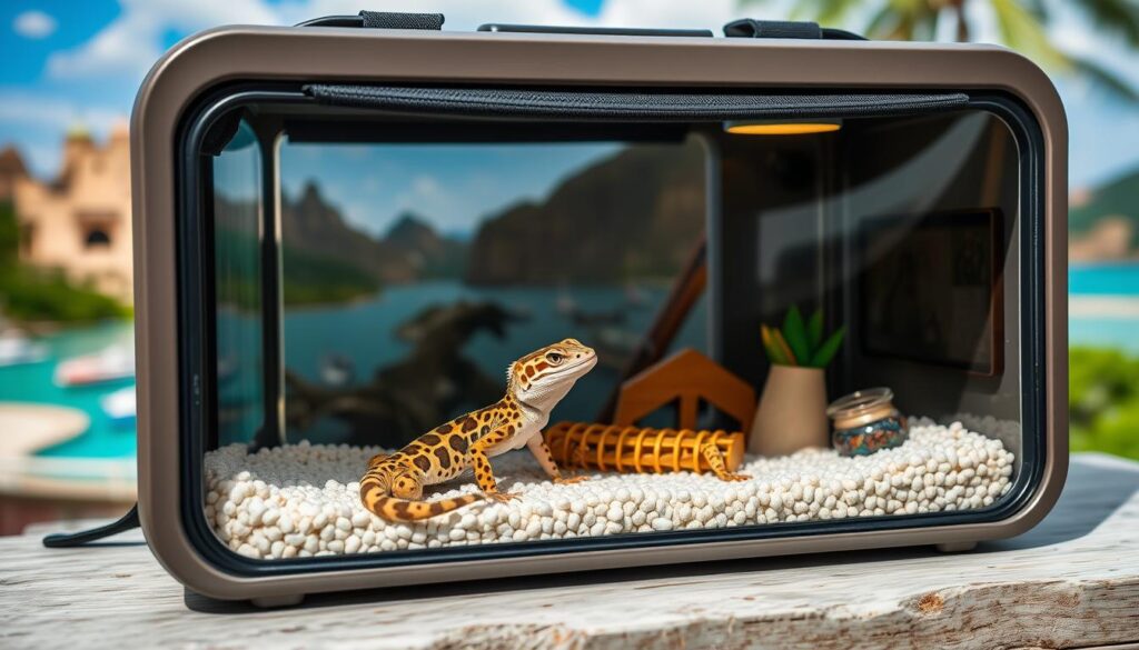 leopard gecko travel container