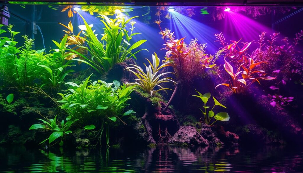 Aquarium lighting for plant growth