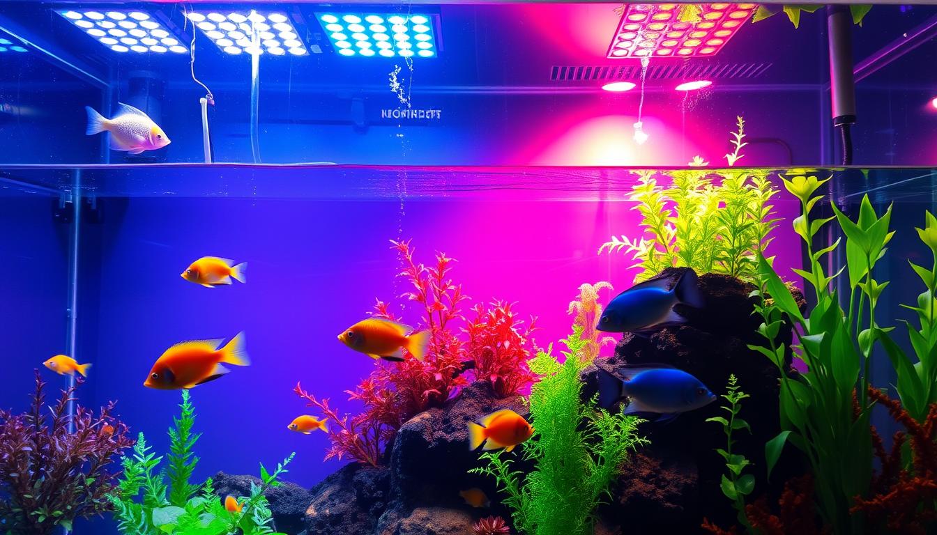 Aquarium lighting setup