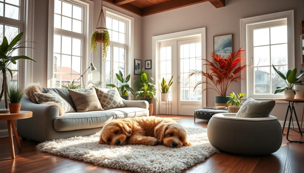 Mini Goldendoodle living space