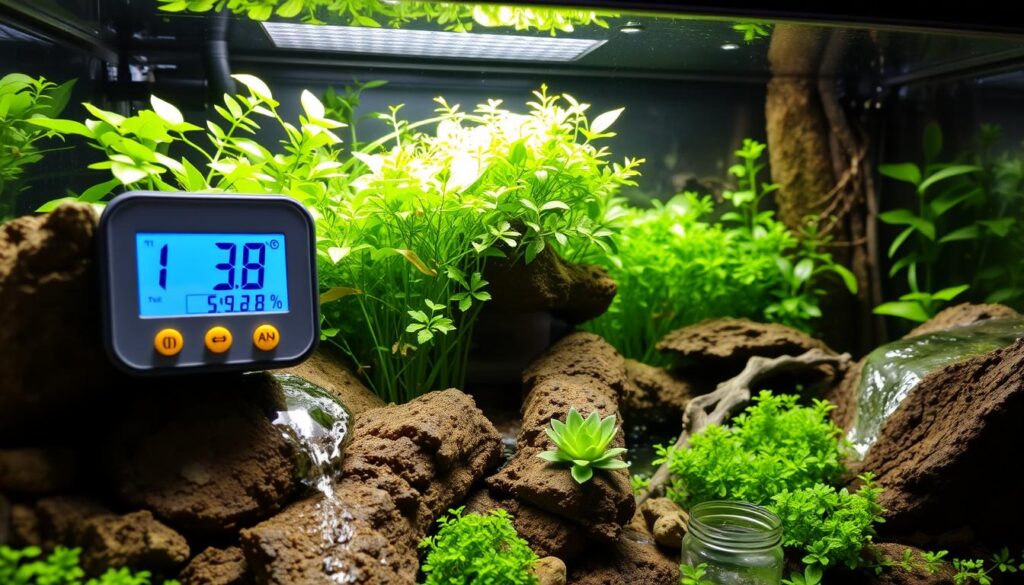 amphibian terrarium temperature control