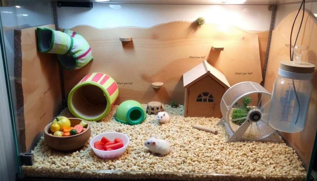 hamster habitat setup