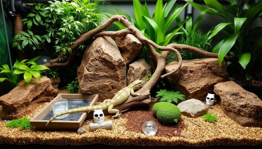 reptile enclosure setup