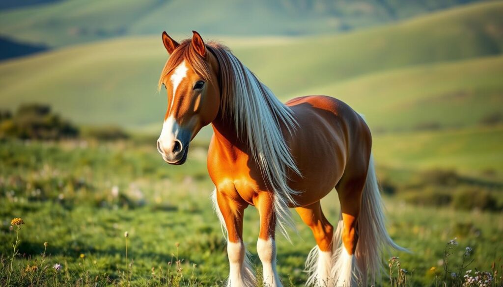 Clydesdale horse feathering