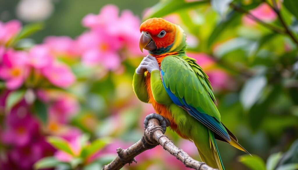 Parakeet grooming